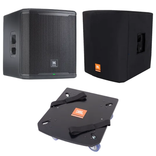 JBL PRX915XLF + Casters + Cover Bundle