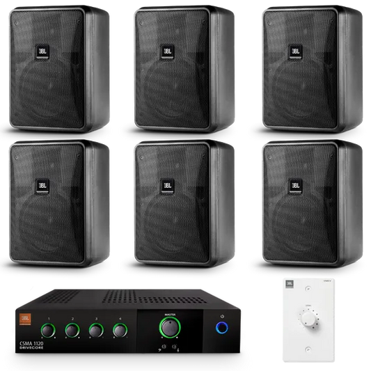 JBL Medium Commercial Space Sound Bundle (Black)