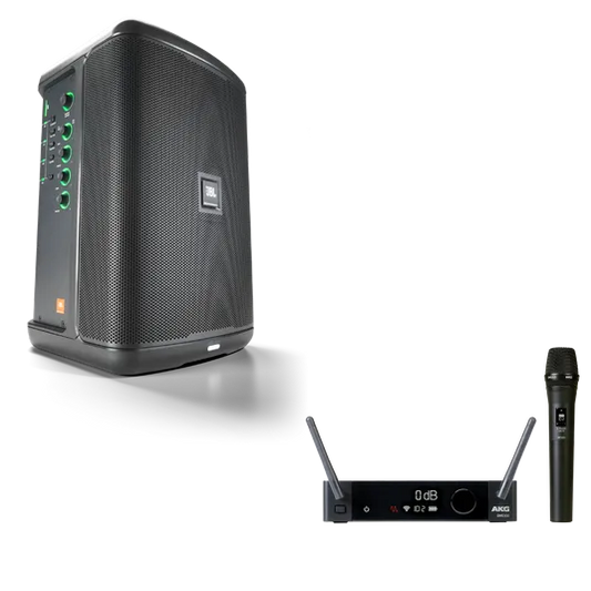 JBL EON ONE Compact + AKG DMS300 Microphone Bundle
