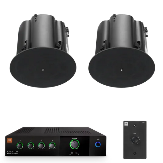JBL Small Commercial Space Sound Bundle (Black)