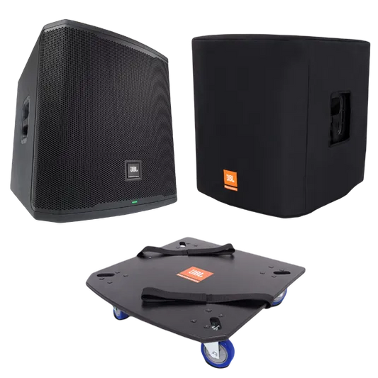 JBL PRX918XLF + Casters + Cover Bundle