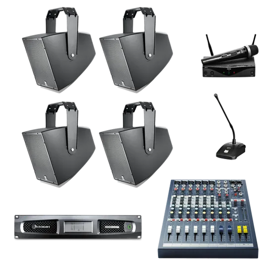 Outdoor Athletic Field Sound System Bundle (Black)