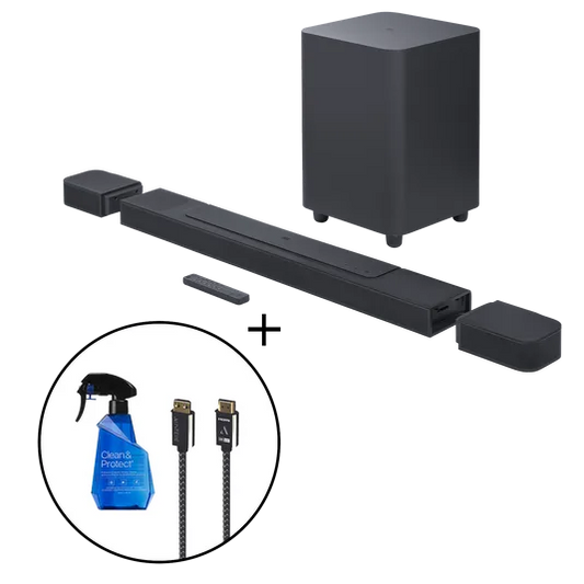 JBL Bar 1000 + Austere VII Series 8K HDMI Cable 1.5m & V Series Clean & Protect 230mL With Dual-Sided Cloth